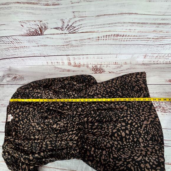 Parker Leopard Print Dress 100% Silk S Lightweight Flowy Whimsigoth Mobwife Glam - Picture 15 of 16